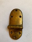 Set Of 8 Vintage Ice Box Hardware Hinge Brass   Original Heavy Brass Pair
