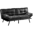 Sofa Bed Couch Memory Foam Couch Convertible Loveseat For Living Room Black
