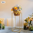5pcs Gold Wedding Flower Stand Column For Table  Home Party Wedding Stage Decor