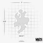 Real Fire Stencil Set  large  - Reusable Airbrush Stencil Template