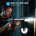 Seesii Caulk Gun Electric Dripless Caulking Gun Cordless Silicone Gun 2 battery