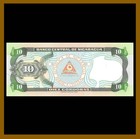 Nicaragua 10 Cordobas  1996 P-181 Serie B Consecative Unc