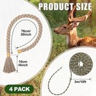 4 Pack Hemp Scrape Rope 30 Inch Scent For Deer Hunting Mock Brown 