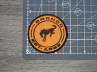 Ford Bronco Orange black Vintage Style Embroidered Iron On Patch 2 75  X 2 75 