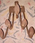 Lrg Primitive Cast Iron Farm Cultivator Coat Rack Decor Leaf Design Ends L  k