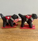 Fair Trade Holiday Wool Felt Swiss Bernese Mountain Dogs Ornaments Christmas New