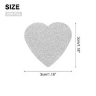 250pcs Heart Confetti Glitter Confetti Table Decor 1 18x1 18inch silvery