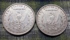 2 Morgan Silver Dollars  United States Of America  1  Early Dates  1881 O  1882