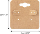 100pcs Earring Display Holder Cards  2 Inch Brown Earring Hanging Cards  Blank K