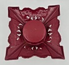 Vintage Large Christmas Tree Stand Red Cast Iron Design Heavy Duty