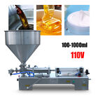 Pneumatic Liquid Filling Machine 50-500ml Semi-auto Paste Liquid Filler 110v