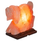 Xl Himalayan Salt Lamp Dog Carving Large Salt Light Natural Salt Stone 7lbs 
