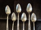 Oneida Community Coronation Teaspoons Set Of 6 Silver Plate Flatware 1936 Vtg