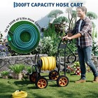Heavy Duty Garden Hose Reel Cart With Wheels  300ft Hose Capacity
