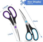 Set Of 6-pack  8  Scissors All Purpose Comfort-grip Handles  Sharp Scissor