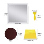 5pcs 8x8 Inch Aluminum Self-adhesive Drywall Repair Patch Kit Scraper Sandpaper