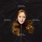 1 6 Cute Curly Hair Beauty Girl Head Sculpt Carved Model For 12  Female Figure