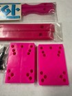 1980 Vintage Skateboard Pink Rails   Bat Rail Skid Plate Riser Pads 20 Sex Bolts