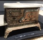 Antique Vintage Cast Iron Toy Stove Salesman s Sample  cora  Original Patina