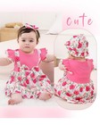  Baby Girl Clothes Newborn Infant Dress Outfit 0 3 6 9 18-24 Months Rosered-hat