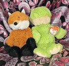 Fred The Fox   Flloyd The Frog Mwnmt 8  Near Mint 2x Ty Attic Treasures Lot 2017