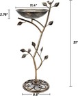 Diam 11 4  W X 31  H Cast Iron Pedestal Bird Bath Bird Baths Outdoors vintage
