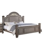 Queen Size Panel Bed 1pc Contemporary Style Gray Bedroom Furniture Formal Flor
