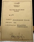 Rare Vintage    first Black Swan    Puzzle By Llaria Logi  72 Phosphorated Bronze