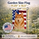 Caroline s Treasures Red And White Siberian Husky American Garden Flag