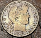 1906-d Barber Half Dollar Usa          Historic Silver Coin      
