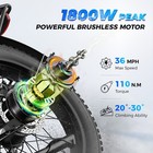1800w Ebike 26  Electric Bike Mountain Bicycle Fat Tire E-bike For Adults 36mph