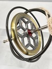 Vintage Gyroscope Metal Spinning Top - Red Center Antique Toy  k 
