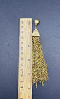Vintage Gold Brushed Metal Tassel Pendant Mid Century Modern Retro Design