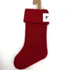 Wondershop Large Red Knit Sweater Lined Christmas Stocking Initial Letter F New