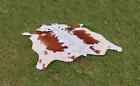 Real Brazilian Cow Hide Rug Leather Upholstery Hair On Cowskin Leather Carpet 