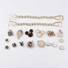 Luxury Bling Shoe Charms Set Rhinestone Pearl Chain Diy Decor Clog Accessories