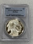 2001 P American Buffalo Commemorative Silver Dollar Proof Coin   Pcgs Pr69 Dcam