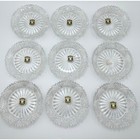 Vintage E r Golden Crown Lead Crystal Coasters Set Of 9 West Germany 4 