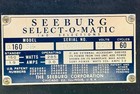 1960 Seeburg Jukebox Q160sh Select-o-matic Artist Of Week Vintage Music Juke Box