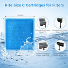 Qwakay Aquarium Filter Replacement Cartridge - 10 Pack Rite Size C Fish Tank Car