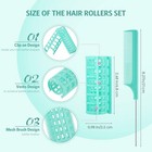 24 Pieces Hair Roller  Small Size Plastic Hair Rollers Curlers With Steel Pin   
