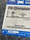 City Of Chicago Cta  Metal Sign 18 X 24 Bus Two Sided  Division St
