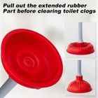 Toilet Plunger And Brush Set For Bathroom Cleaning With Holder  16inch Plunger