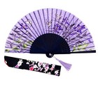  8 27  Chinease japanese Hand Held Silk Folding Fan With Bamboo Hbsy-29