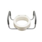 Drive Medical 12403 Premium Raised Toilet Seat With Removable Arms Elongated