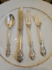 Gorham Sterling Silver 4-piece Flatware Set Floral Handle  Service For 1