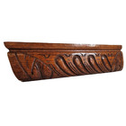 Antique French Scroll Godron Wood Pediment 17 8  Architectural Salvage