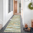 Modern Abstract Kitchen Runner Rug Washable Non-slip Soft Abstract Runners 