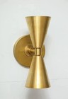 Black   White Finish Mid Century Modern Lamp Italian Wall Sconce Light Pair