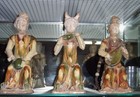 Antique Three  3  Large Tang Dynasty Chinese 3-color Ceramic 3 Musicians  20 Cm